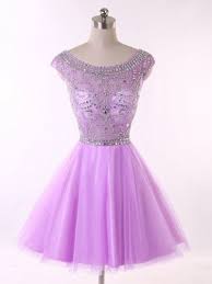 The Fashion Alba Mini Prom Dresses Homecoming Dresses Lilac Prom Dresses