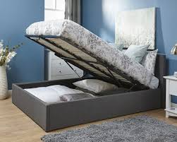 Today's trendiest neutral, gray, is perfect for a bedroom. End Lift Ottoman Storage Silver Grey Single Bed Frame