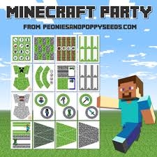 Minecraft Printable Party Pack Minecraft Party Minecraft Geburtstag Mottoparty
