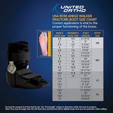 united ortho 12215 range of motion ankle walking boot medium