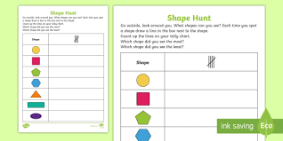 shape hunt outdoor activity maths garden outside find