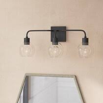 Online shopping for lighting from a great selection of bath mirror lamps, bath wall lights, bath ceiling lights, bath recessed lighting & more at everyday low prices. 3 Light Black Shade Bathroom Vanity Lighting You Ll Love In 2021 Wayfair