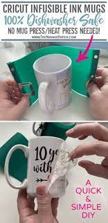 Diy Iron On Mugs With Cricut Easypress Mini Dishwasher Safe Free Svgs Infusible Ink Mugs Cricut Infusible Ink Mugs Diy Cricut