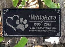 Pet Memorial Stone Personalized Heart Paw Headstone Garden Plaque Custom Engraved Cat Memorial Dog Grave M In 2021 Pet Memorial Stones Pet Grave Markers Pet Headstones