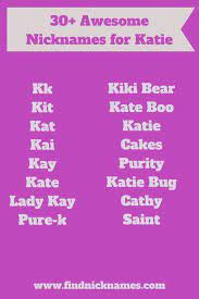 30 Awesome Nicknames For Katie Find Nicknames Nicknames Nicknames For Girls Cute Nicknames
