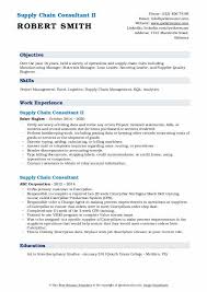 What does a supply chain analyst do? Supply Chain Consultant Resume Samples Qwikresume