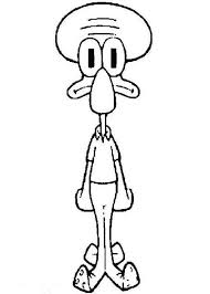Squidward The Tentacles Coloring Page Netart In 2020 Spongebob Drawings Cartoon Coloring Pages Easy Cartoon Drawings