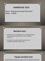 Download as ppt, pdf, txt or read online from scribd. Bahan Ajar Narrative Text Masnurul