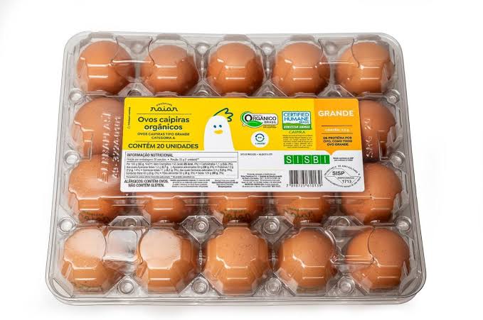 Ovos Caipiras Orgânicos 20 Unidades (Raiar) - Orgânicos in Box