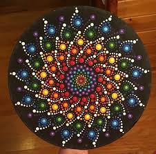 This Dot Mandala Is One Of My Favorites Mandala Rock Art Dot Art Painting Mandala Art Lesson