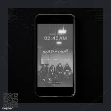 Download Premium Vector Of Boy Band Concert On A Locked Phone Screen Design Mockup Free Phone Screen Boy Bands