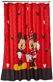 Amazon Com Disney Mickey And Minnie Fabric Shower Curtain Disney Shower Curtain Mickey Mouse Bathroom Disney Dorm