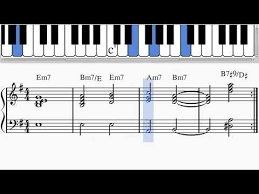 Jazz Piano Sad Chord Progression Em7 Bm7 E Em7 Am7
