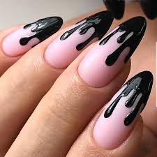 Black And White Drip Nails Drip Nail Art Gelevye Nogti Dizajnerskie Nogti Krasivye Nogti