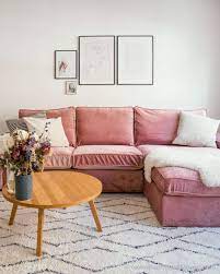 chic cozy living room makeover pink couch living room pink sofa living living room inspo