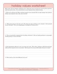 Hosting family meetings may seem like a chore on its' own. Holiday Values Worksheet