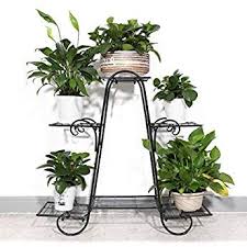 Malayas Pflanzenregal Blumenregal Blumenstander Blumentreppe Pflanzentreppe Metall 4 Ebenen Fur 6 Blumentopfe In Garten Balkon Flur Deko Schwarz Poleznye Sovety