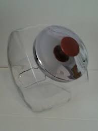 Get it as soon as fri, jun 4. Large Vintage Clear Glass Penny Candy Jar Tilt Canister Chrome Lid Brown Handle Ebay