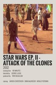 Alternative Minimalist Movie Show Polaroid Poster Attack Of The Clones Star Wars Movies Posters Movie Poster Wall Movie Posters Vintage