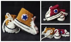 Classic knit booties patterns, novelty booties, baby booties for beginners to advanced knitters and more! Knit Baby Sneaker Booties Free Knitting Patterns Knitting Pattern