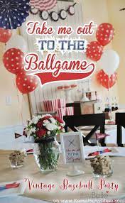 Hand painted & distressed baseball themed mason jar for your ball player or fanatic one pint size baseball mason jar (pictured). Kara S Party Ideas 79th Birthday Boy Vintage Baseball Party Planning Ideas Decorations