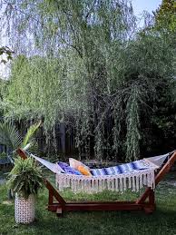 Start working on a diy hammock stand and prepare for a total relaxation for summer. Diy Hammock Stands That Would Look Perfect In Your Backyard