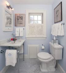 Colorful Ideas To Visually Enlarge Your Small Bathroom Small Bathroom Paint Light Blue Bathroom Traditional Bathroom