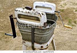 Washing machine wringer are designed for safe and simple operation with an easy to use interface to ensure the least complications later during the usage. Old Wringer Washing Machine An Old Washing Machine With Two Wringers And A Galvanized Tub Canstock