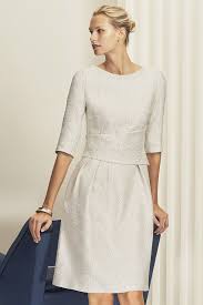 Camelot Dress Winter White Tweed The Fold Thefoldlondon Com White Dress Winter Dresses Professional Outfits