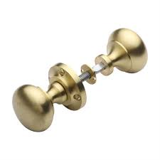 A rim panic device is surfaced mounted to the door's face where the latch protrudes from the device rather than the edge of the door. M Marcus Com Offers Door Knobs Rim Knobs Victoria Rim Knob Heritage Brass Victoria Rim Knob Satin Brass Finish
