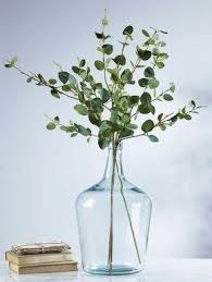 Bouteilles En Verre Transparentes Idees Faciles De Deco De Fleurs Lpqp Branche Deco Feuille Eucalyptus Vases Decoratifs