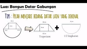 Cara Menghitung Luas Bangun Datar Gabungan Youtube