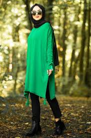 Neva Style Yirtmacli Yesil Tesettur Triko Panco 10010y Tesetturisland Com Tesettur Triko Modelleri 2020 Triko Moda Kombinleri Moda