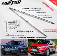 Salut a tous , lors de l achat de mon qashqai le vendeur m a donné ses barre de toit origine nissan, c est le modele profilé alu mais il n avait plus la notice d utilisation , je sais qu il y a question est : Barre De Fixation De Toit Pour Nissan Qashqai 2014 2020 Deux Modeles Alliage D Aluminium 7075 Garantie Qualite Aliexpress