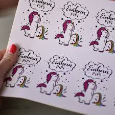 Word bietet mehrere möglichkeiten wie man etiketten erstellen und drucken kann. Druckdatei Etikett Einhorn Pipi Printable Pdf Luckyme Caro