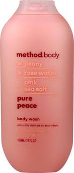Method Body Wash Pure Peace Peony Rose Water Pink Sea Salt 18 Fl Oz Pink Sea Salt Body Wash Pure Products
