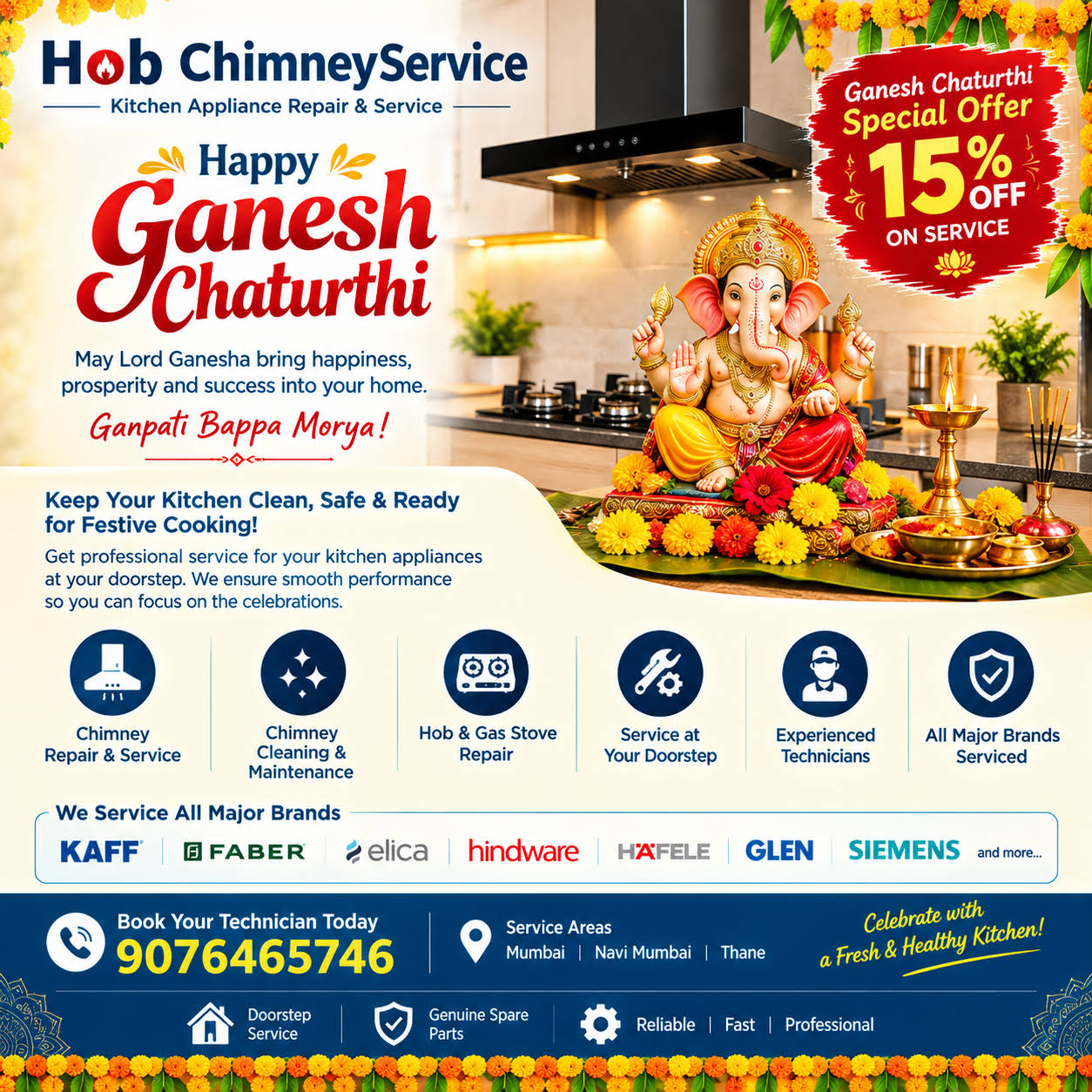 Ganesh Chaturthi Special – Chimney & Hob Service product image