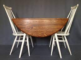 Vintage Ercol Drop Leaf Oval Table And 4 Goldsmith Chairs Ercol Drop Leaf Table Chair