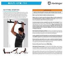 Eurosport universal gym cable setup manual. Harbinger Multi Gym Pro Pull Up Sit Up Push Up Dips Home Gym Training Bar Ebay