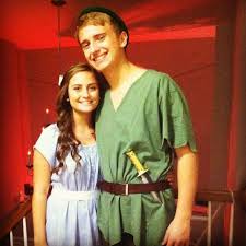 Couple Halloween Costume Peter Pan Amp Wendy Yes He Wore Tights Couples Costumes Wendy Costume Disney Characters Costumes Diy