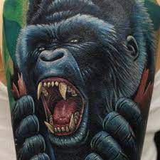 See more ideas about gorilla, face tattoo, gorilla tattoo. 10 Powerful Gorilla Tattoos Tattoodo