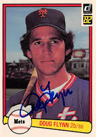 Doug Flynn autographed baseball card (New York Mets) 1982 Donruss #427