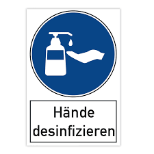 Gestalte mit diesen vorlagen kostenlos ein hinweisschild zum tragen eines mundschutzes. Warnschild 200x300x4 Mm Hande Desinfizieren