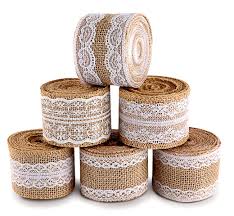 Ultimate wholesaler of tulle, tulle fabrics, ribbons, wedding decorations, wedding accessories and wedding supplies. Burlap Ribbon 12 Yard Vintage Burlap Lace Trim Natural Jute Ribbon Roll With Wavy And Floral Pattern For Arts And Crafts Diy Wedding Decorations 2 4 Inches Wide Buy Online In Bahamas At Bahamas Desertcart Com
