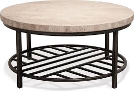 Great savings & free delivery / collection on many items. Riverside Furniture Capri Round Cocktail Table With Travertine Stone Table Top Turk Furniture Cocktail Coffee Tables