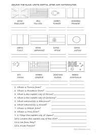Capital Cities Countries And Nationalities English Esl Worksheets For Distance Learning And Physical Geography For Kids English Activities For Kids National
