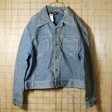 lee usa製70s古着 オープンカラー デニムジャケット メンズl デニムジャケット メンズ ジャケット デニムジャケット