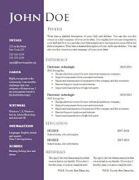 You can freely format text and change the font. Resume Sample Format Word Document Template Doc Free Download For Hudsonradc
