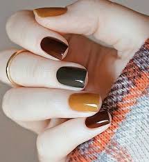 40 Warm Fall Nail Design Make You Cute Sooshell In 2020 Fall Nail Designs Natural Nails Nail Designs