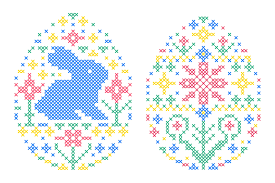 Embroidered cross stitch ornament national pattern ukrainian slavic. Easter Cross Stitch By Warmjuly Thehungryjpeg Com